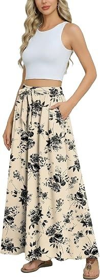 Beige Floral Wide-Leg Pants image 1